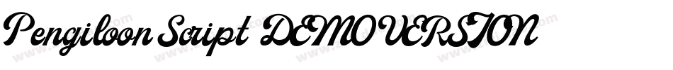Pengiloon Script (DEMO VERSION)字体转换